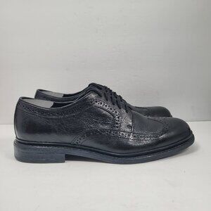 Aston Grey Men's Black Leather Wingtip Oxford Dress Shoes Size 10.5